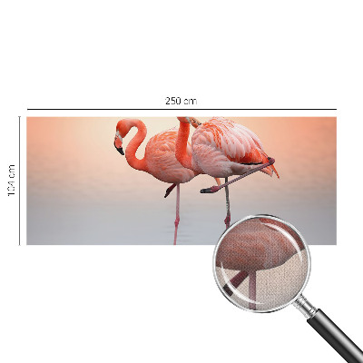 Self-adhesive wall mural Delicate flamingos