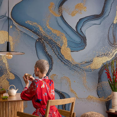 Children's wall mural Blue waves