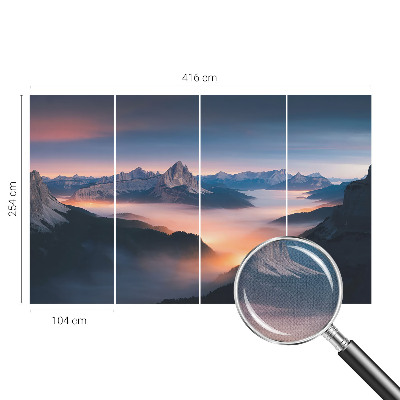 Peel and stick wall mural featuring the rising sun design