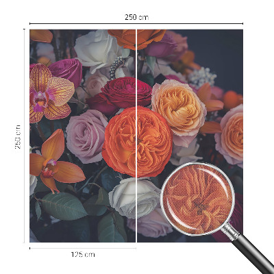 Peel and stick wallpaper mural Colorful bouquet