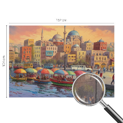 Self-adhesive photo wallpaper with an urban coast design
