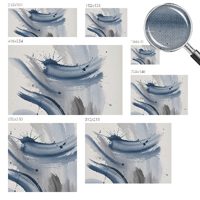 3D wall mural with artistic brushstroke design