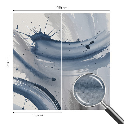 3D wall mural with artistic brushstroke design