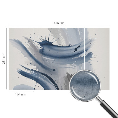 3D wall mural with artistic brushstroke design