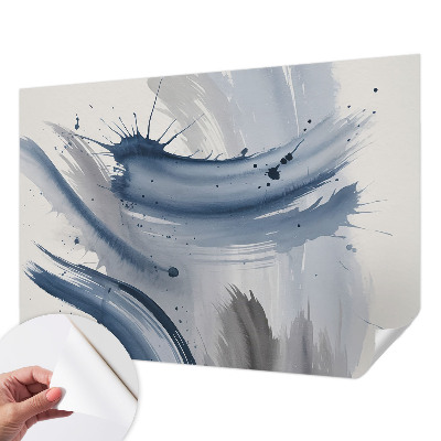 3D wall mural with artistic brushstroke design