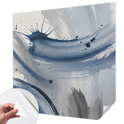 3D wall mural with artistic brushstroke design