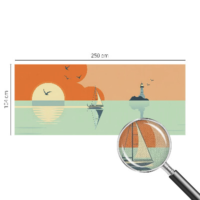 Peel and stick wallpaper mural with a sea-themed design