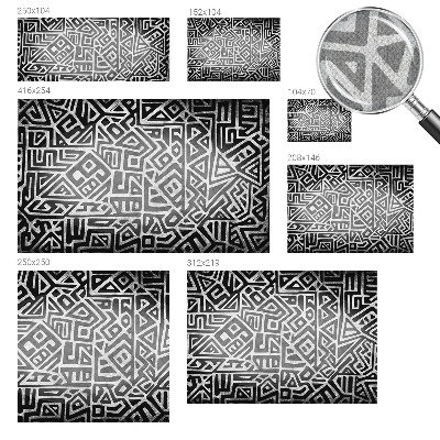 Self-adhesive photo wallpaper with a geometric maze design
