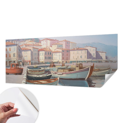 Removable wall mural featuring a seaside haven design