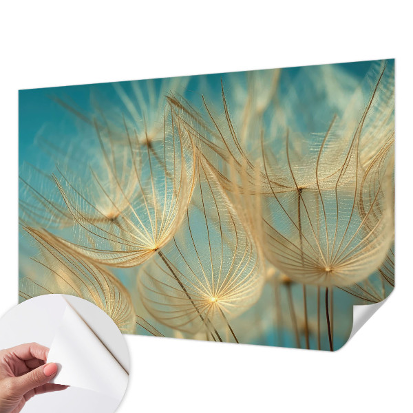 Removable wall mural wallpaper featuring an ethereal dandelion motif