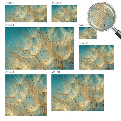 Removable wall mural wallpaper featuring an ethereal dandelion motif
