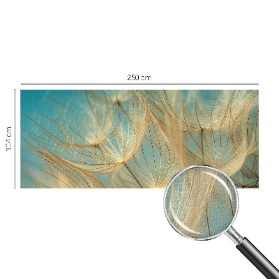 Removable wall mural wallpaper featuring an ethereal dandelion motif