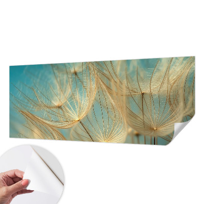 Removable wall mural wallpaper featuring an ethereal dandelion motif