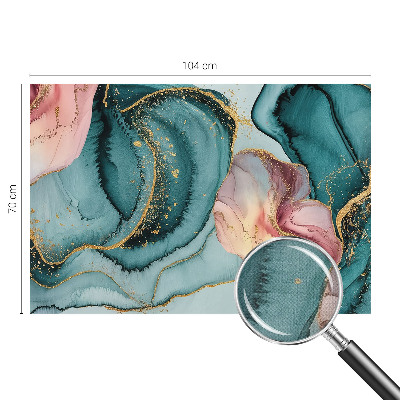 Peel and stick wall mural for living room with an artistic waves design