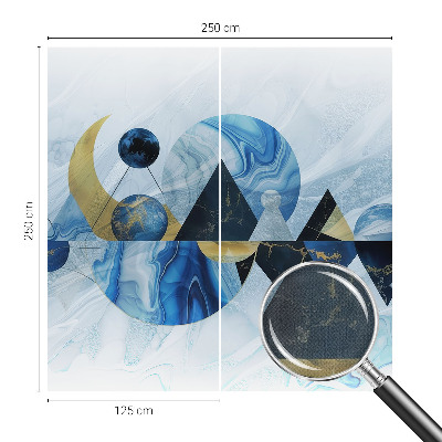 Removable wall mural with a cosmic elegance design