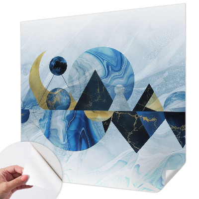 Removable wall mural with a cosmic elegance design