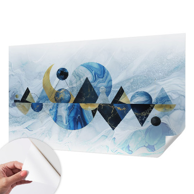 Removable wall mural with a cosmic elegance design