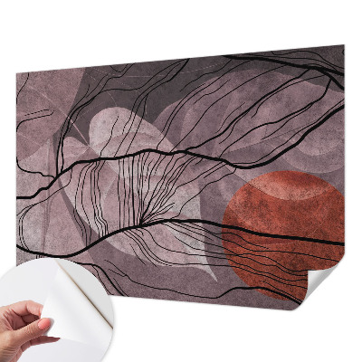 Peel and stick wall mural for kids' room Energetic abstraction