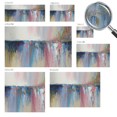 Children's wall mural with a colorful abstract design