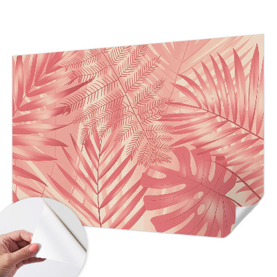 Peel and stick wall mural Tropical leaves