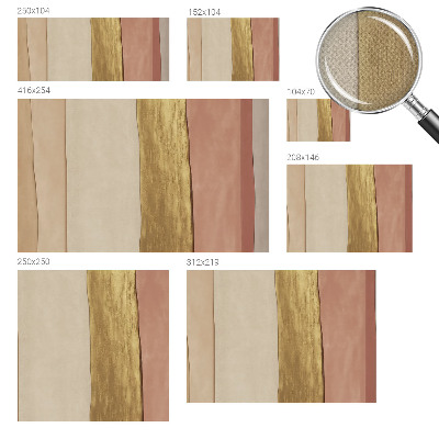 3D wall mural with wavy stripe pattern