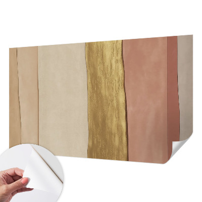 3D wall mural with wavy stripe pattern