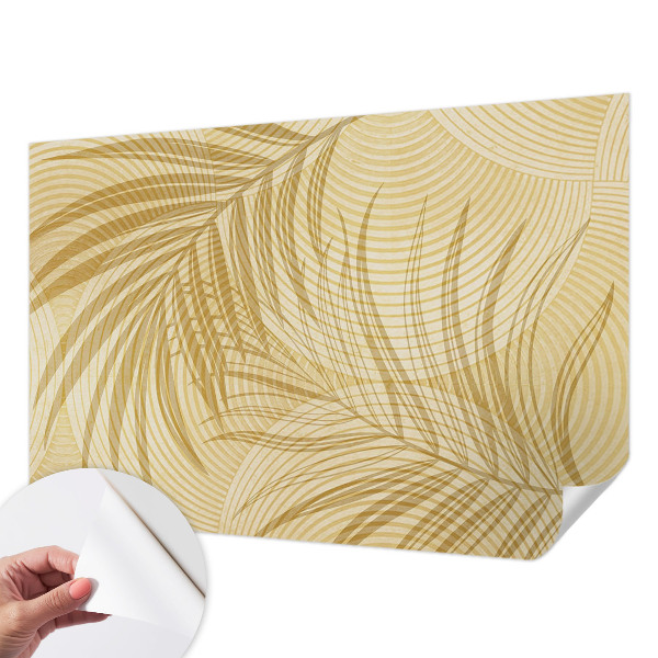 Self-adhesive wall mural with a tropical elegance design