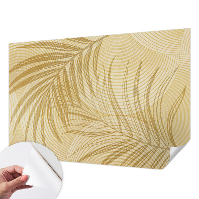 Self-adhesive wall mural with a tropical elegance design