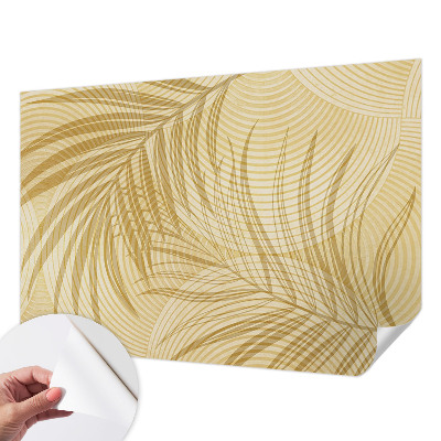 Self-adhesive wall mural with a tropical elegance design