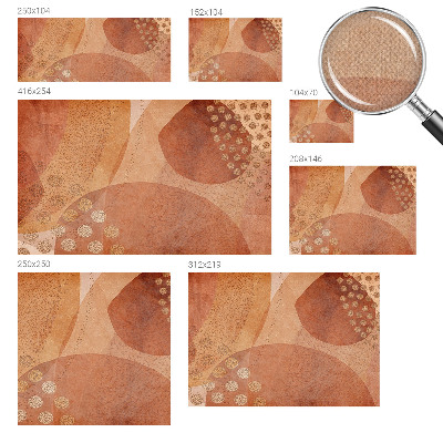 Removable wall mural with earthy compositions
