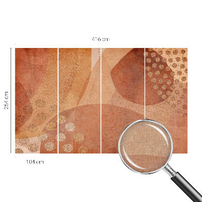 Removable wall mural with earthy compositions