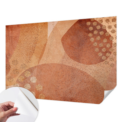 Removable wall mural with earthy compositions