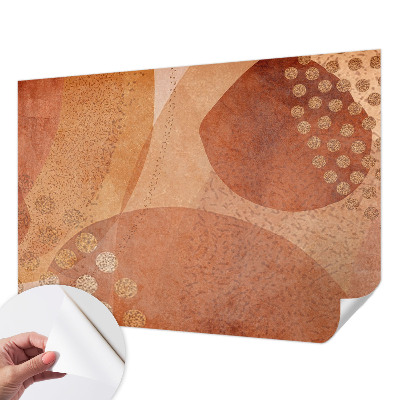 Removable wall mural with earthy compositions