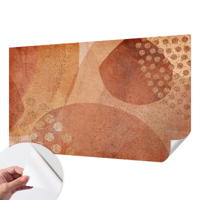 Removable wall mural with earthy compositions