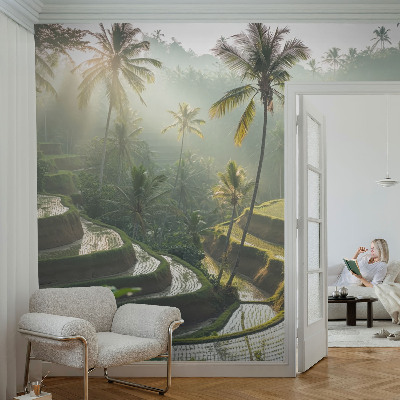 Peel and stick wallpaper mural with the Paradise terraces design