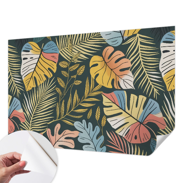 Peel and stick wall mural for living room Tropical energy