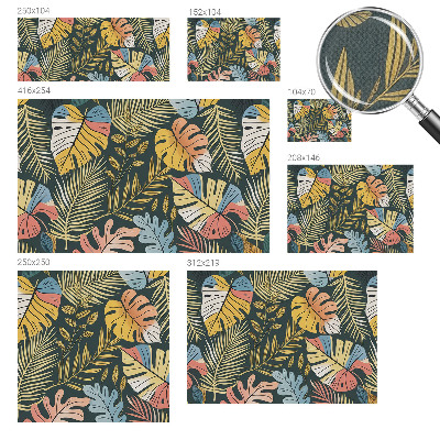 Peel and stick wall mural for living room with a tropical energy design