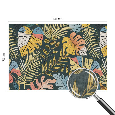 Peel and stick wall mural for living room with a tropical energy design