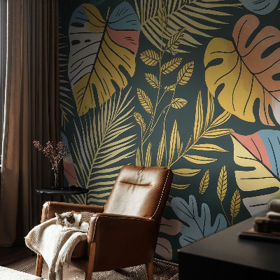 Peel and stick wall mural for living room Tropical energy