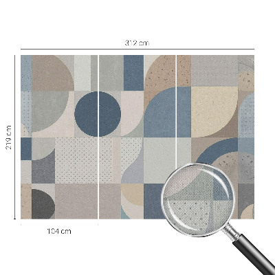 Removable wall mural wallpaper Geometric mosaic