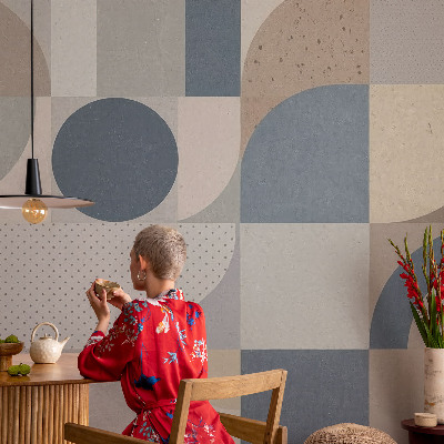 Removable wall mural wallpaper Geometric mosaic