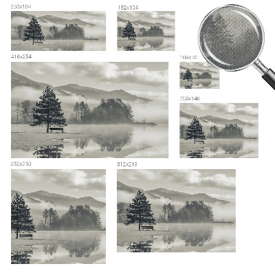 Peel and stick wall mural with a romantic landscape design for a bedroom