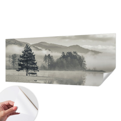 Peel and stick wall mural with a romantic landscape design for a bedroom