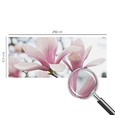 3D photo wallpaper mural with magnolia flowers