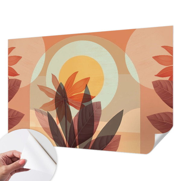 Peel and stick wall mural for kids' room Floral abstraction