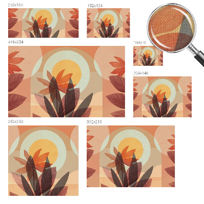 Peel and stick wall mural for kids' room Floral abstraction