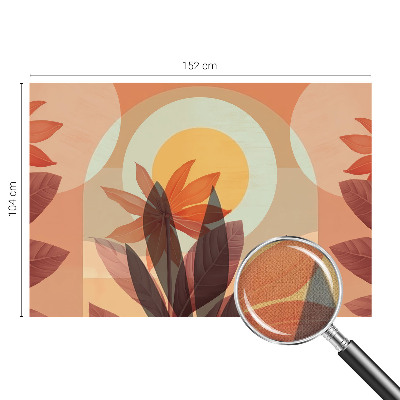 Peel and stick wall mural for kids' room with a floral abstraction design