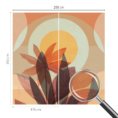 Peel and stick wall mural for kids' room Floral abstraction