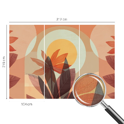 Peel and stick wall mural for kids' room Floral abstraction