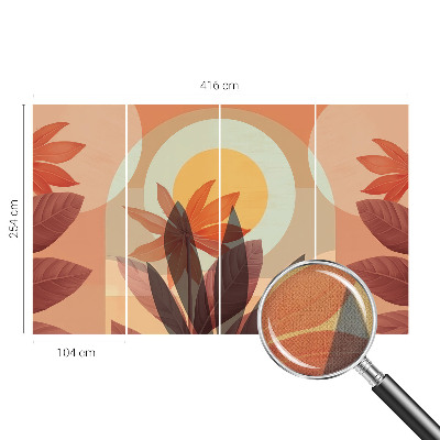 Peel and stick wall mural for kids' room with a floral abstraction design